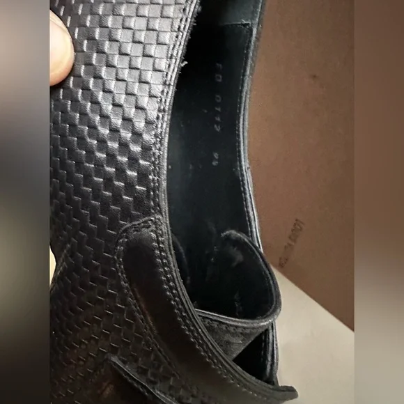 Louis Vuitton Men Shoes Damier Black Leather buckle 9.5UK 10.5US New Never Worn - Picture 6 of 6